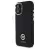 Guess GUHCP16SM4DGPK iPhone 16 6,1 palca čierne pevné puzdro silikónové logo Strass 4G