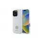 Guess GUHCP16LM4DGPH iPhone 16 Pro 6,3 palca biele silikónové puzdro s logom Strass 4G