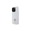 Guess GUHCP16LM4DGPH iPhone 16 Pro 6,3 palca biele silikónové puzdro s logom Strass 4G