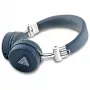Guess Grained Classic Round Shape bezdrôtové Bluetooth náhlavné slúchadlá s ENC (modré)