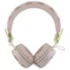 Guess Peony Script Round Shape bezdrôtové náhlavné slúchadlá s ENC, hnedé