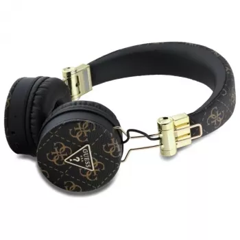 Guess 4G Triangle Round Shape bezdrôtové slúchadlá, Bluetooth, ENC, čierne