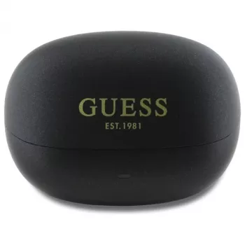 Guess Capsule Printed Logo - Bluetooth TWS ANC & ENC slúchadlá s nabíjacím puzdrom (čierne)