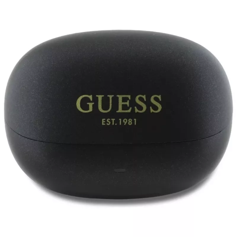 Guess Capsule Printed Logo - Bluetooth TWS ANC & ENC slúchadlá s nabíjacím puzdrom (čierne)