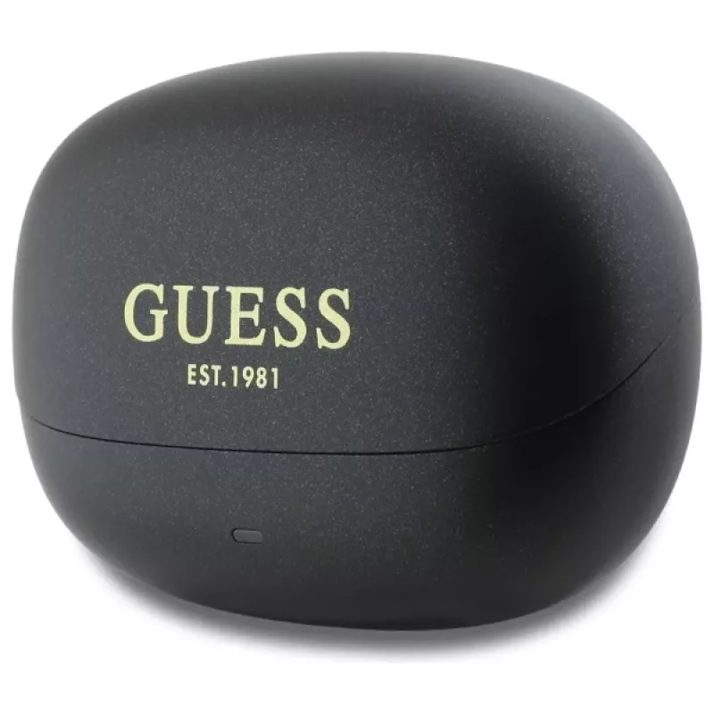 Guess Capsule Printed Logo - Bluetooth TWS ANC & ENC slúchadlá s nabíjacím puzdrom (čierne)