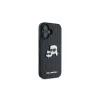 Karl Lagerfeld Monogram Karl & Choupette Head Pin puzdro pre iPhone 16 (čierne)