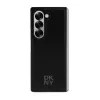 DKNY DKHMZFD6PSMCSLK Z Fold6 F956 čierne Magsafe hladké kožené zadné puzdro s kovovým logom Stack