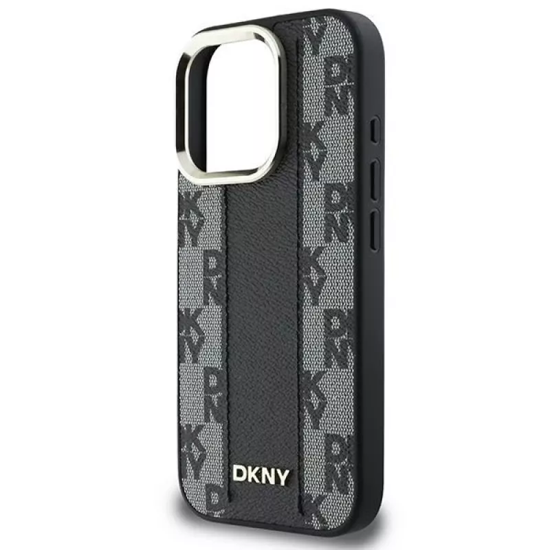 DKNY DKHMP16XPCPVSLK pevné puzdro so vzorom šachovnice MagSafe pre iPhone 16 Pro Max 6.9 čierna