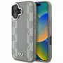 DKNY DKHMP16SPCPVSLE pevné puzdro pre Apple iPhone 16, béžový károvaný vzor s MagSafe