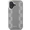 DKNY DKHMP16SPCPVSLE pevné puzdro pre Apple iPhone 16, béžový károvaný vzor s MagSafe