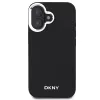 DKNY DKHMP16SPSCMCLK pevné puzdro pre Apple iPhone 16 6,1 palca čierna hladké strieborné logo MagSafe