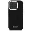 DKNY DKHMP16LPSCMCLK pevné puzdro pre iPhone 16 Pro 6,3 palca čierna hladké strieborné logo MagSafe