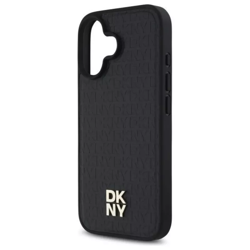 DKNY DKHMP16SPSHRPSK pevné puzdro pre iPhone 16 6.1 čierna vzor opakujúcich sa log Stack MagSafe