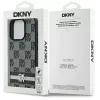 DKNY DKHCP16LPCPTSSK pevné puzdro pre Apple iPhone 16 Pro 6,3 palca čierna károvaný vzor a potlačené pruhy