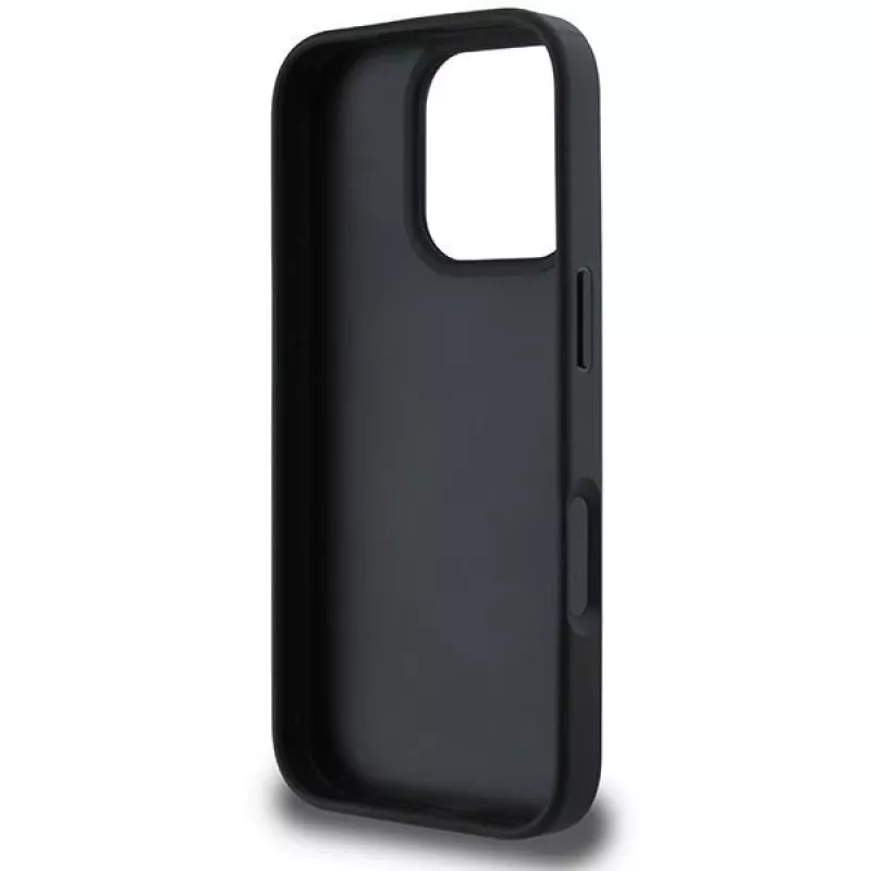 DKNY DKHCP16LPCPTSSK pevné puzdro pre Apple iPhone 16 Pro 6,3 palca čierna károvaný vzor a potlačené pruhy