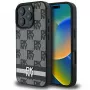 DKNY DKHCP16XPCPTSSK pevné puzdro pre iPhone 16 Pro Max 6,9 palca čierna károvaný vzor a potlačené pruhy