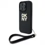 DKNY DKHCP16LPBSWSK iPhone 16 Pro 6,3 palca čierne pevné puzdro s pútkom na ruku a logom Stock