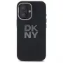 DKNY DKHCP16SSMCBSK pevné puzdro pre iPhone 16 6.1 tekutý silikón kovové logo čierna