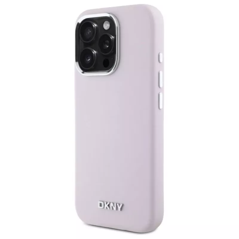 DKNY DKHMP16LSMCHLP pevné puzdro tekutý silikón MagSafe pre iPhone 16 Pro 6,3 palca ružová