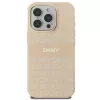 DKNY DKHMP16LHRHSEP pevné puzdro pre Apple iPhone 16 Pro 6,3 palca ružová vzor opakujúcej sa textúry a pruh MagSafe