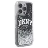 DKNY DKHCP16LLBNAEK iPhone 16 Pro 6,3 palca čierne pevné puzdro tekutý gliter arch logo