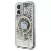 Hello Kitty HKHMP16SLGDIK Liquid Glitter Fever MagSafe pevné puzdro pre iPhone 16 6,1 inch - čierna zlatá