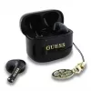 Guess Glossy Effect Printed Classic Logo & Charm TWS Bluetooth slúchadlá s nabíjacím puzdrom (čierna)