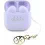 Guess Glossy Effect Printed Classic Logo & Charm TWS slúchadlá levanduľová