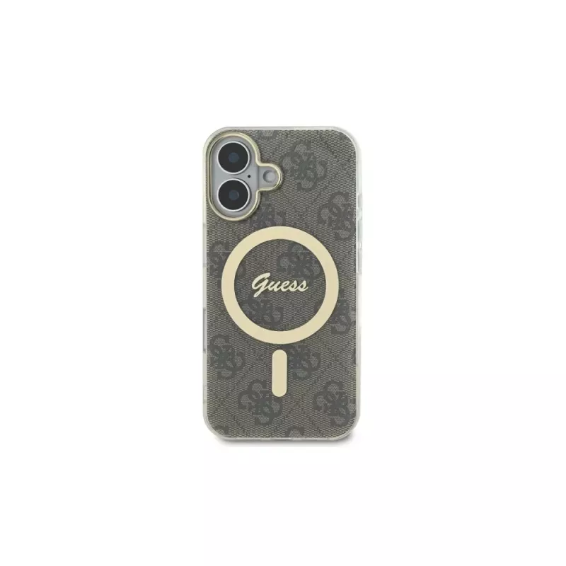 Guess GUHMP16SH4STW iPhone 16 6.1 pevné puzdro IML 4G MagSafe hnedá