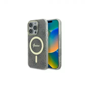Guess GUHMP16LH4STW iPhone 16 Pro 6.3 pevné puzdro IML 4G MagSafe hnedá