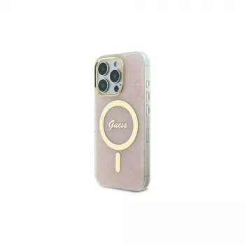 Guess GUHMP16LH4STP pevné puzdro IML 4G MagSafe pre iPhone 16 Pro 6,3