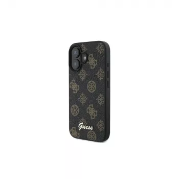 Guess Peony Script MagSafe puzdro pre iPhone 16 Plus (čierna)