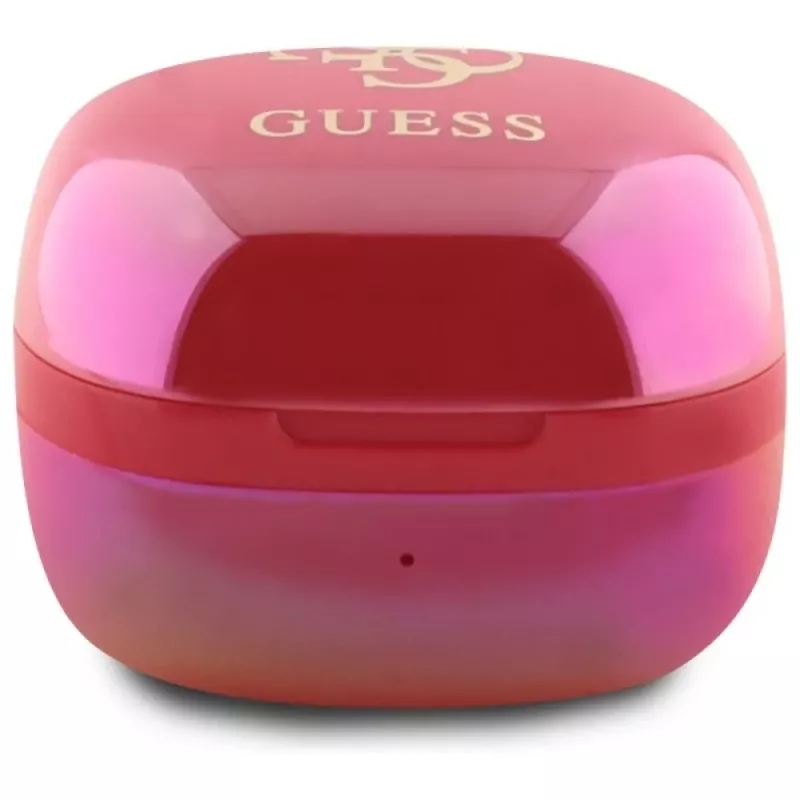 Guess 4G Printed Logo True Wireless slúchadlá s nabíjacím puzdrom - fuchsia iridescent