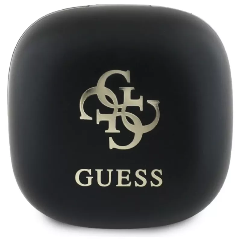 Guess GUTWSJ144ESK True Wireless Stereo Bluetooth slúchadlá s nabíjacím puzdrom, čierna iridescent 4G Printed Logo