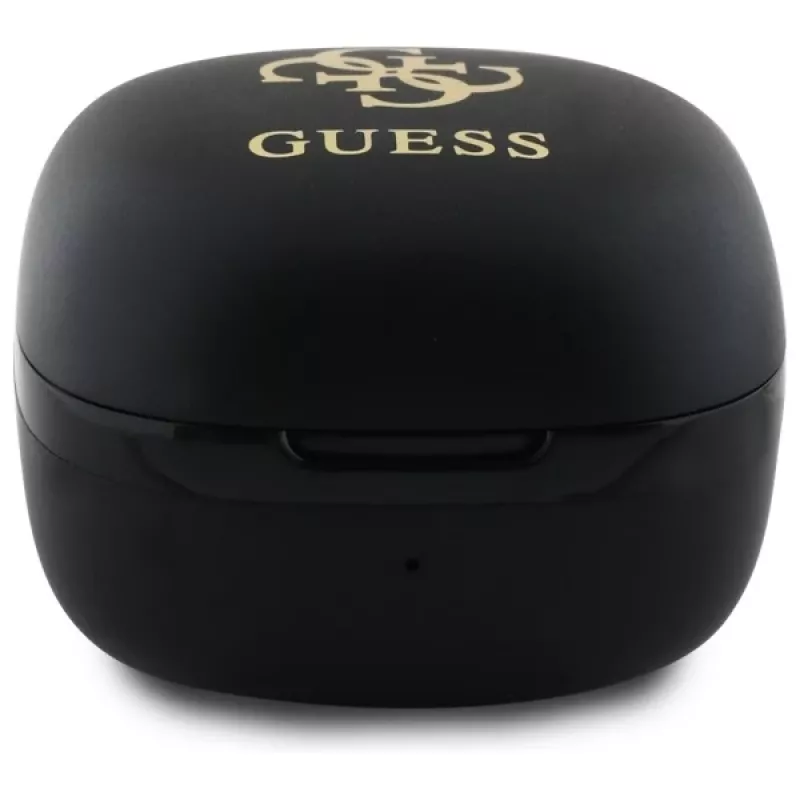 Guess GUTWSJ144ESK True Wireless Stereo Bluetooth slúchadlá s nabíjacím puzdrom, čierna iridescent 4G Printed Logo