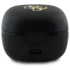 Guess GUTWSJ144ESK True Wireless Stereo Bluetooth slúchadlá s nabíjacím puzdrom, čierna iridescent 4G Printed Logo