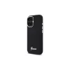 Guess GUHCP16MSMBSLK silikónové pevné puzdro Script Metal Logo & Frame pre Apple iPhone 16 Plus 6,7