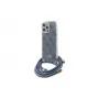 Guess GUHCP16LHC4SEB iPhone 16 Pro 6,3 inch modré pevné puzdro Crossbody Cord 4G Print