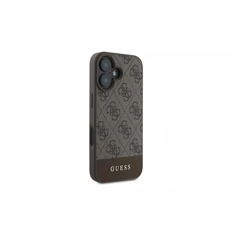 Guess 4G Bottom Stripe puzdro pre iPhone 16 Plus (hnedá)