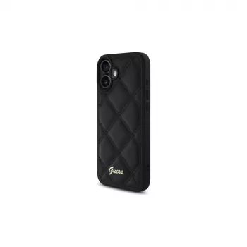 Guess Quilted Metal Logo pevné puzdro pre Apple iPhone 16 Plus 6,7