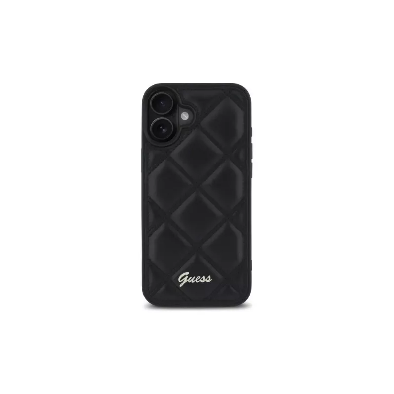 Guess Quilted Metal Logo pevné puzdro pre Apple iPhone 16 Plus 6,7