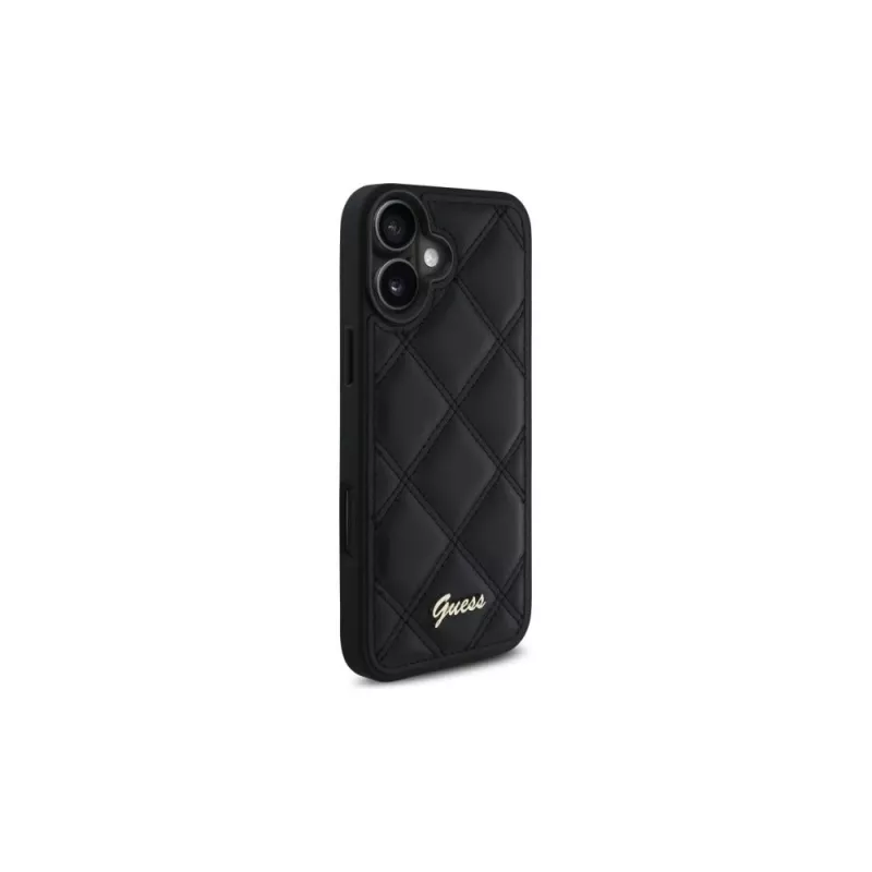 Guess Quilted Metal Logo pevné puzdro pre Apple iPhone 16 Plus 6,7