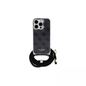 Guess GUHCP16LHC4SEK iPhone 16 Pro puzdro crossbody šnúrka 4G print čierne