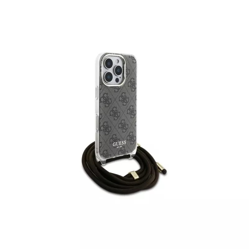 Guess GUHCP16XHC4SEW puzdro pre Apple iPhone 16 Pro Max 6,9 inch hnedé crossbody šnúrka 4G print