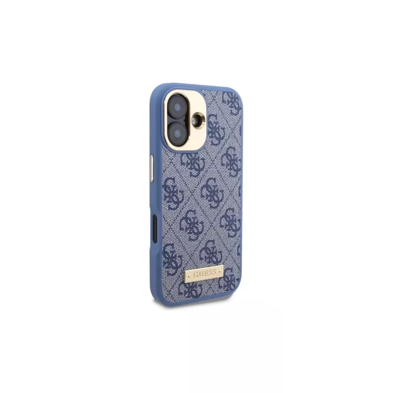 Guess GUHMP16SU4GPRB iPhone 16 6.1 puzdro modré 4G Logo Plate MagSafe