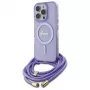 Guess GUHMP16LHCTSGNSU iPhone 16 Pro 6,3 inch fialové puzdro crossbody šnúrka Script MagSafe