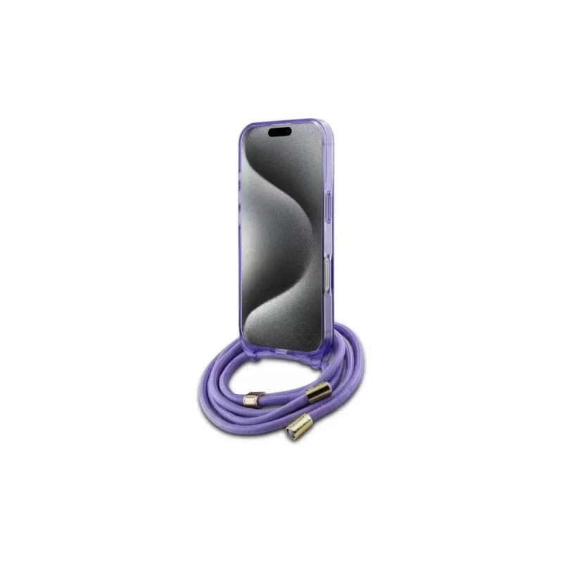 Guess GUHMP16XHCTSGNSU iPhone 16 Pro Max 6,9 inch fialové puzdro crossbody šnúrka Script MagSafe