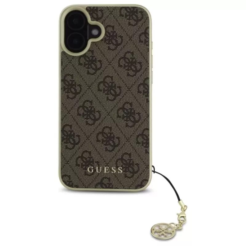 Guess GUHCP16SGF4GBR puzdro pre Apple iPhone 16 6,1 inch hnedé 4G Charms Collection