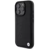 BMW Hot Stamp kožené puzdro pre iPhone 16 Pro 6,3 inch čierne