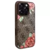 Guess GUHMP16LP4ROPEMCW iPhone 16 Pro puzdro 4G Flowers Print MagSafe hnedé